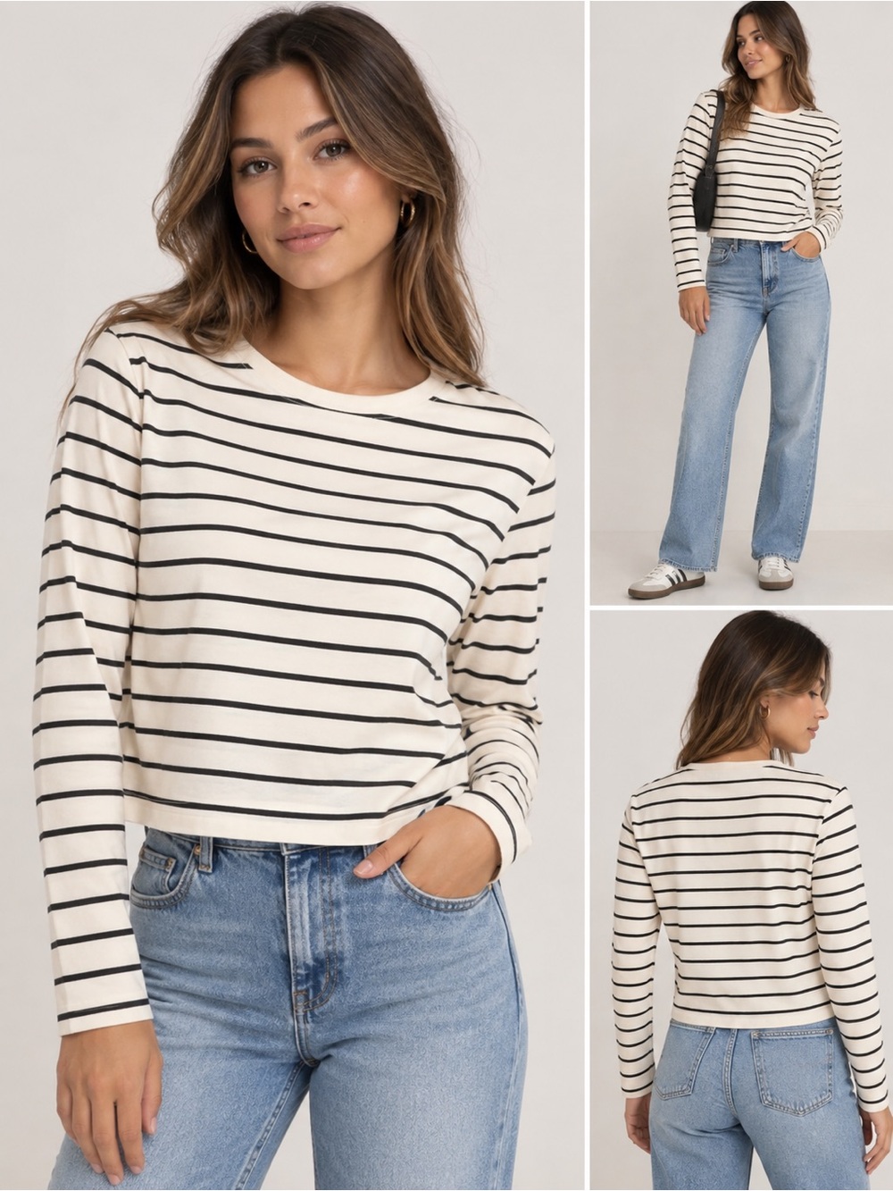$65 NWT ISA & ELLA ORGANIC COTTON STRIPED TOP